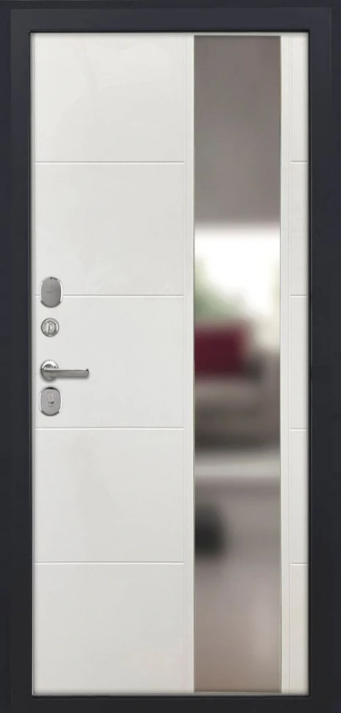 Входная дверь ДвериПРО L-Термо серебро ФЛЗ-649 капучино (зеркало) DPRO200360 внутренняя сторона