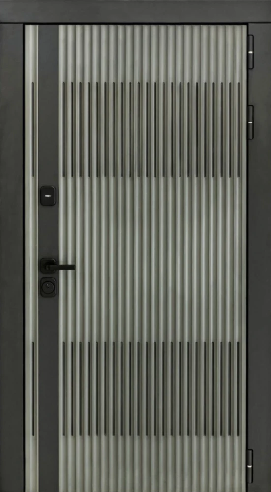 Входная дверь ДвериПРО Элфи ПВХ 10мм Астрод веллуто гриджио DPRO228251 внешняя сторона