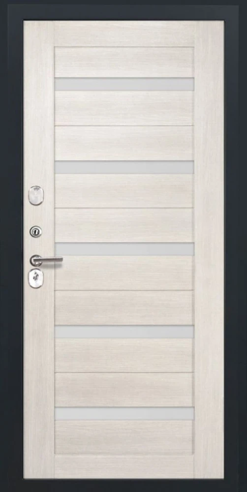 Входная дверь ДвериПРО Модель Л-48 СБ-1 (ст. белое, 16мм, Беленый дуб) DPRO228122 внутренняя сторона